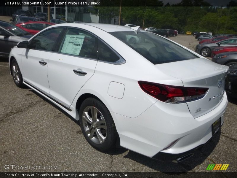 Quartz White Pearl / Black 2019 Hyundai Sonata Sport