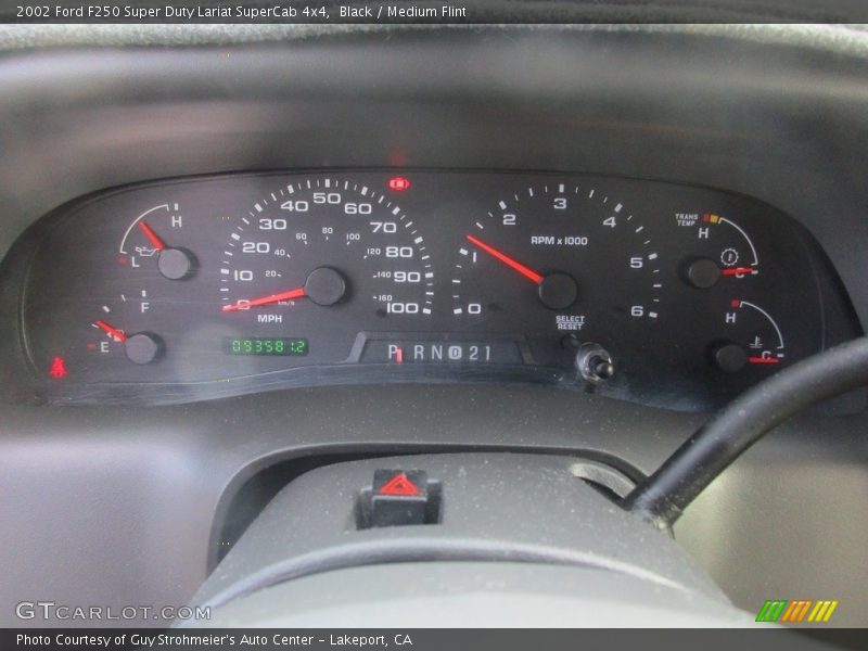 Black / Medium Flint 2002 Ford F250 Super Duty Lariat SuperCab 4x4