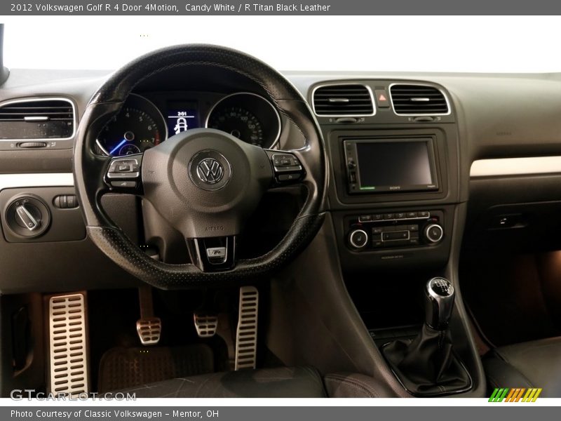 Candy White / R Titan Black Leather 2012 Volkswagen Golf R 4 Door 4Motion