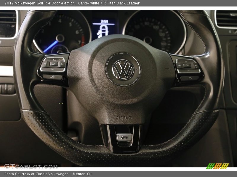 Candy White / R Titan Black Leather 2012 Volkswagen Golf R 4 Door 4Motion