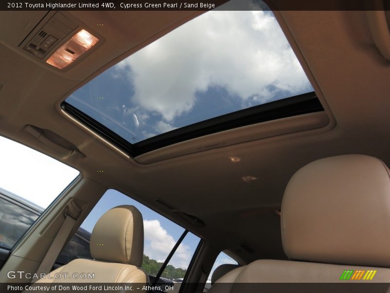 Cypress Green Pearl / Sand Beige 2012 Toyota Highlander Limited 4WD
