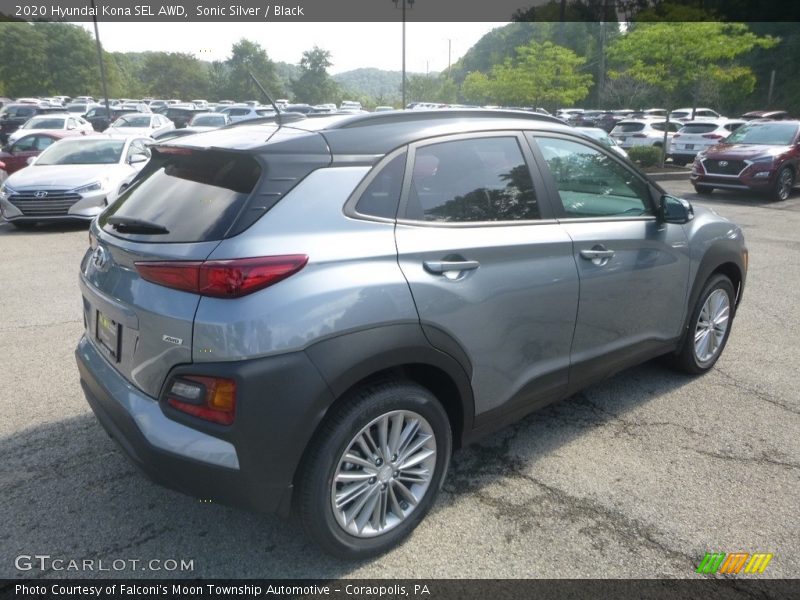 Sonic Silver / Black 2020 Hyundai Kona SEL AWD