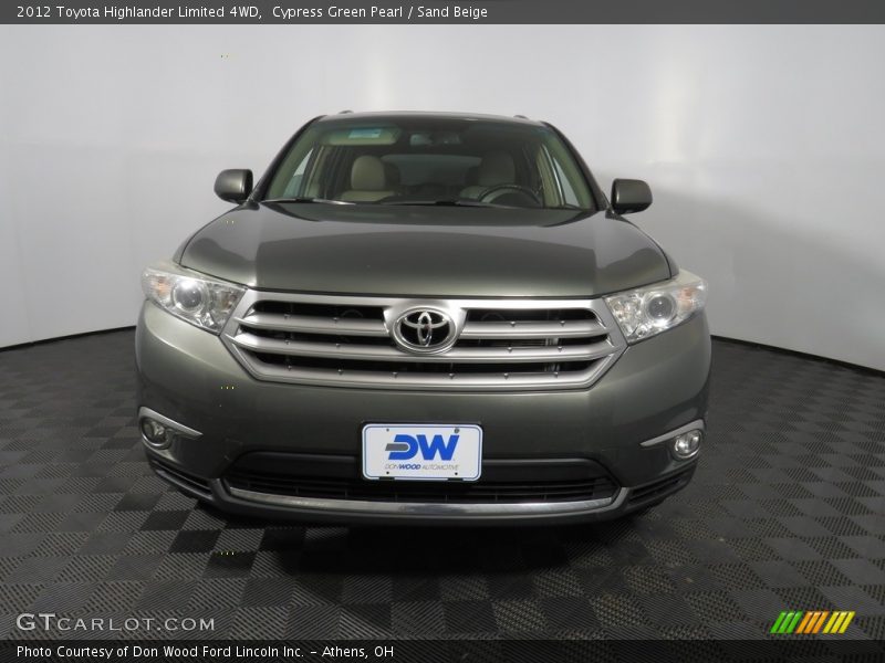 Cypress Green Pearl / Sand Beige 2012 Toyota Highlander Limited 4WD