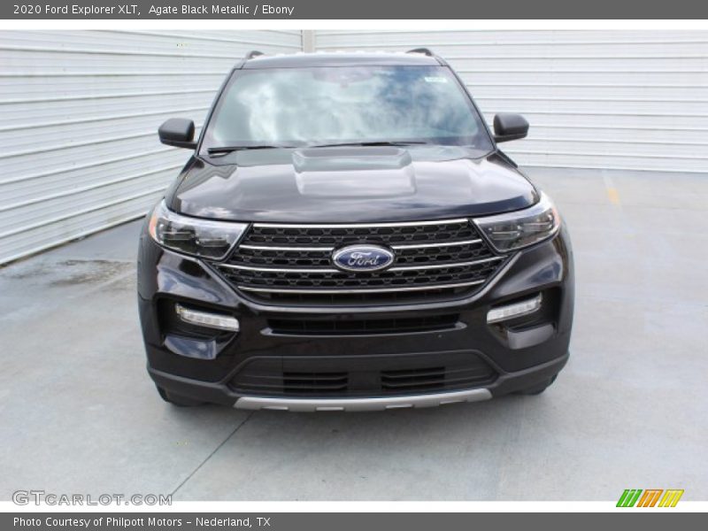 Agate Black Metallic / Ebony 2020 Ford Explorer XLT