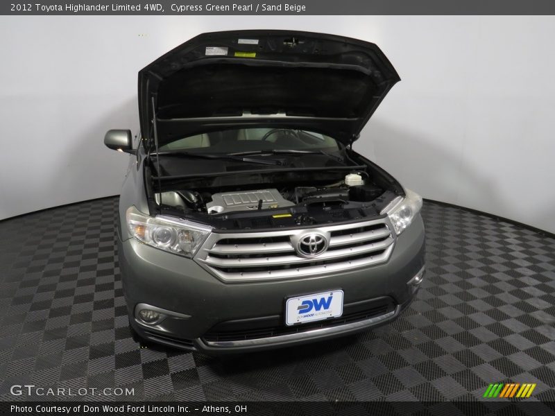 Cypress Green Pearl / Sand Beige 2012 Toyota Highlander Limited 4WD