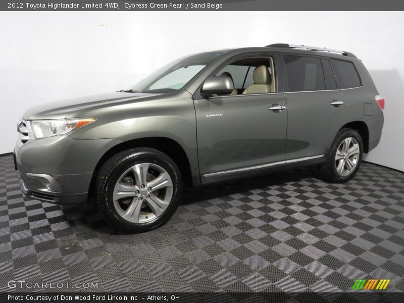Cypress Green Pearl / Sand Beige 2012 Toyota Highlander Limited 4WD