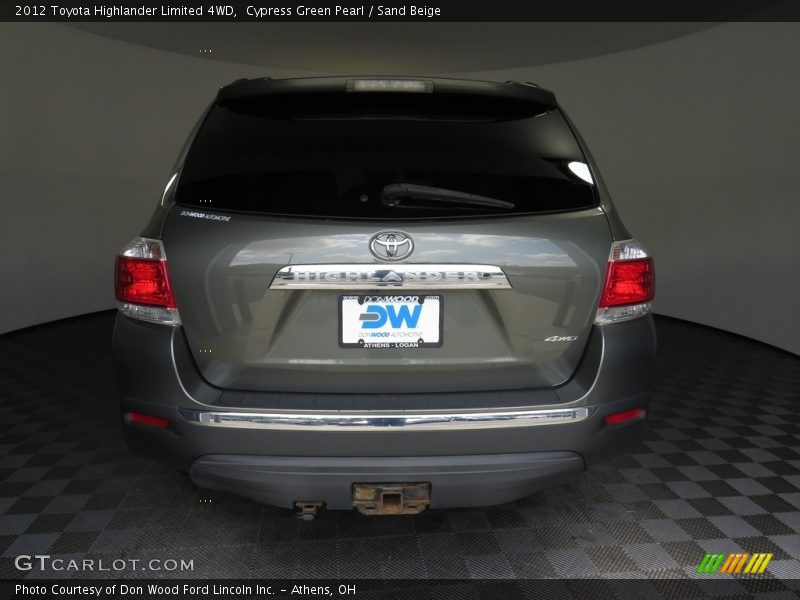 Cypress Green Pearl / Sand Beige 2012 Toyota Highlander Limited 4WD