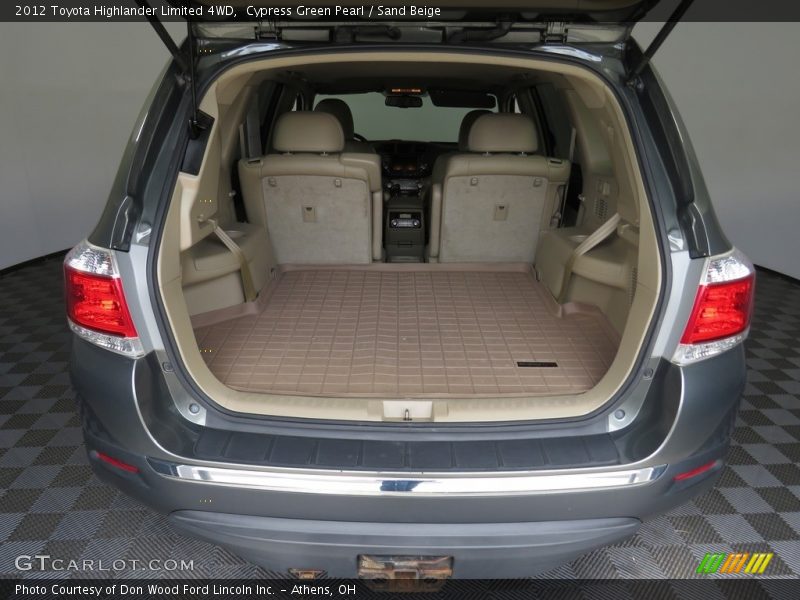 Cypress Green Pearl / Sand Beige 2012 Toyota Highlander Limited 4WD