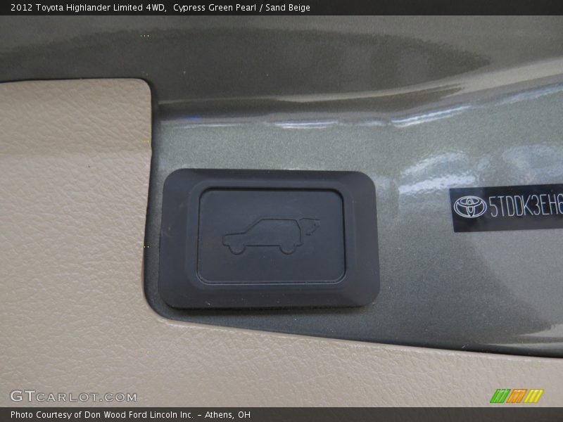 Cypress Green Pearl / Sand Beige 2012 Toyota Highlander Limited 4WD