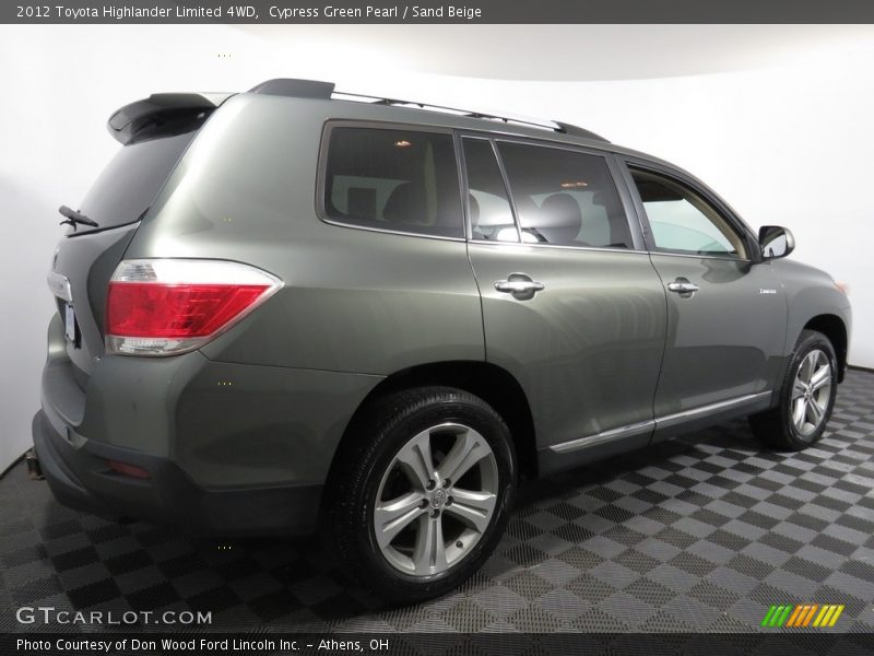 Cypress Green Pearl / Sand Beige 2012 Toyota Highlander Limited 4WD