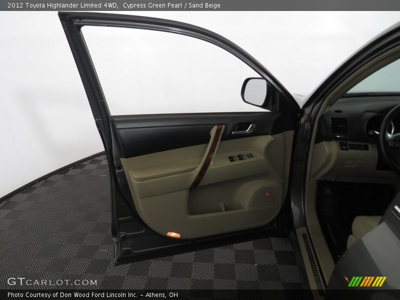Cypress Green Pearl / Sand Beige 2012 Toyota Highlander Limited 4WD