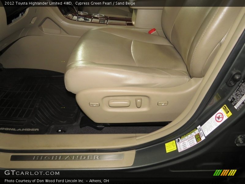 Cypress Green Pearl / Sand Beige 2012 Toyota Highlander Limited 4WD