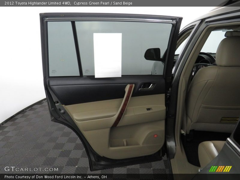 Cypress Green Pearl / Sand Beige 2012 Toyota Highlander Limited 4WD