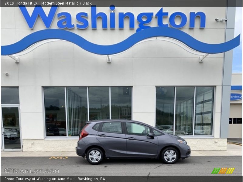 Modern Steel Metallic / Black 2019 Honda Fit LX