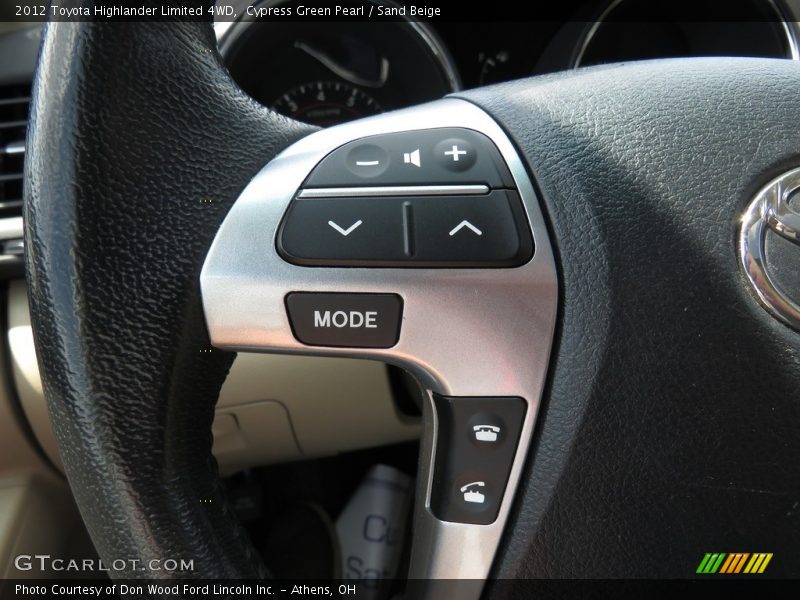 Cypress Green Pearl / Sand Beige 2012 Toyota Highlander Limited 4WD