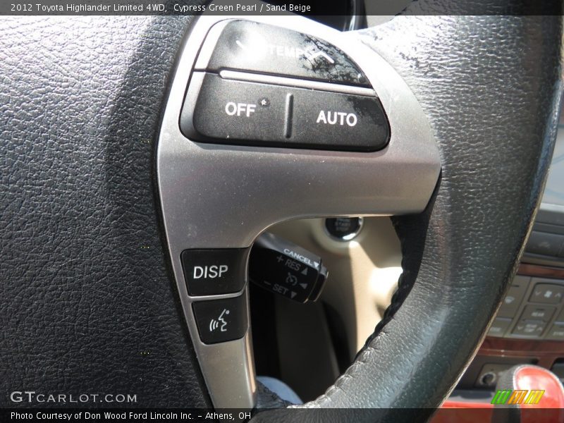 Cypress Green Pearl / Sand Beige 2012 Toyota Highlander Limited 4WD