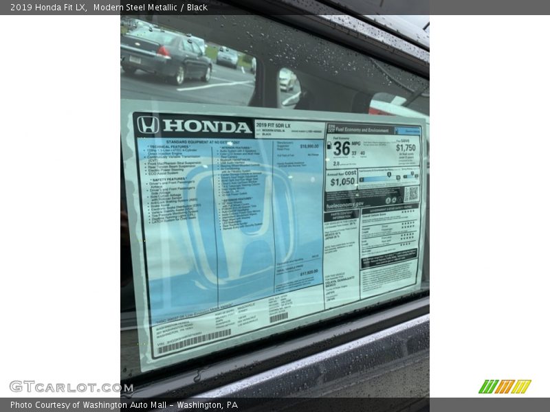 Modern Steel Metallic / Black 2019 Honda Fit LX
