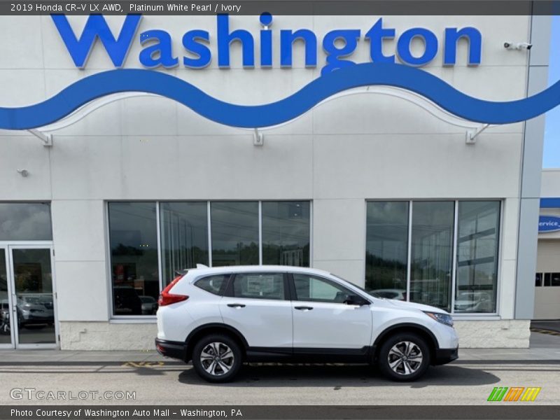Platinum White Pearl / Ivory 2019 Honda CR-V LX AWD