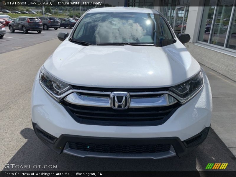 Platinum White Pearl / Ivory 2019 Honda CR-V LX AWD