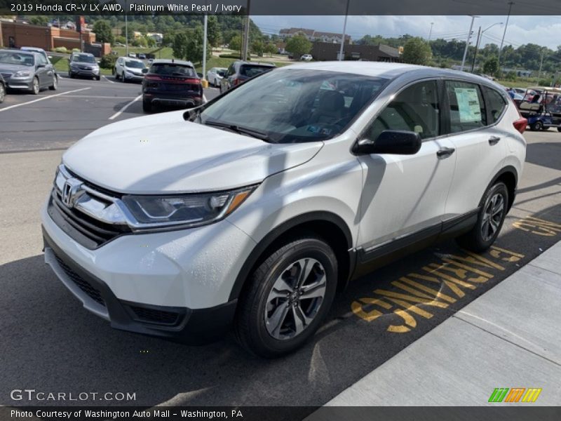 Platinum White Pearl / Ivory 2019 Honda CR-V LX AWD