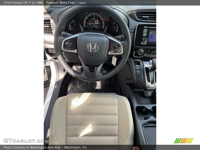 Platinum White Pearl / Ivory 2019 Honda CR-V LX AWD