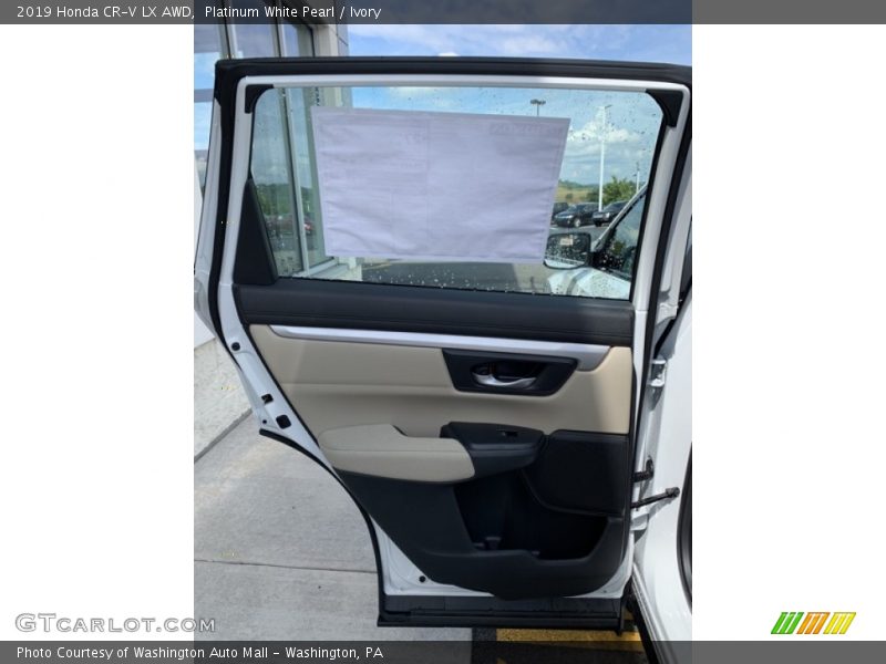 Platinum White Pearl / Ivory 2019 Honda CR-V LX AWD