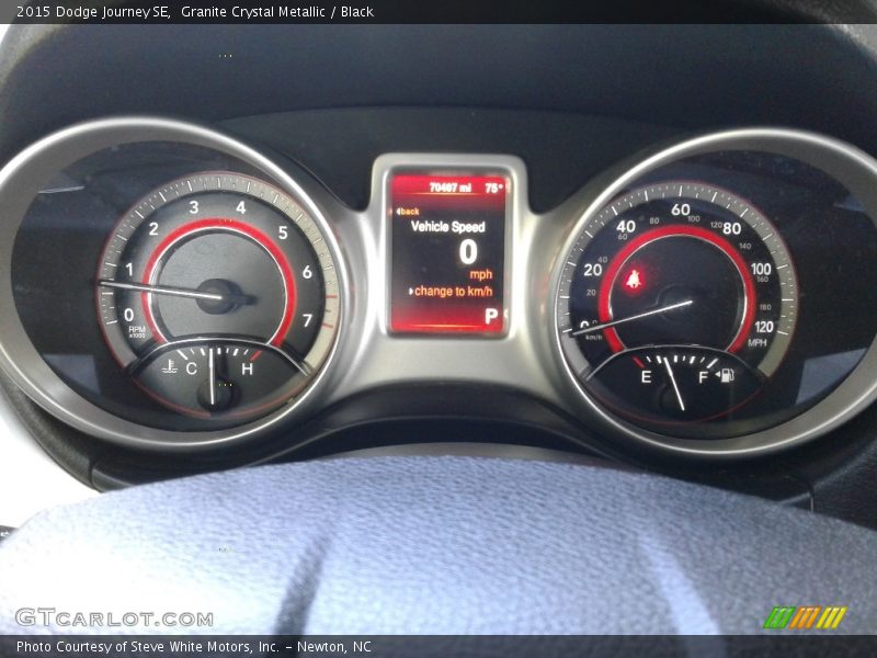 Granite Crystal Metallic / Black 2015 Dodge Journey SE