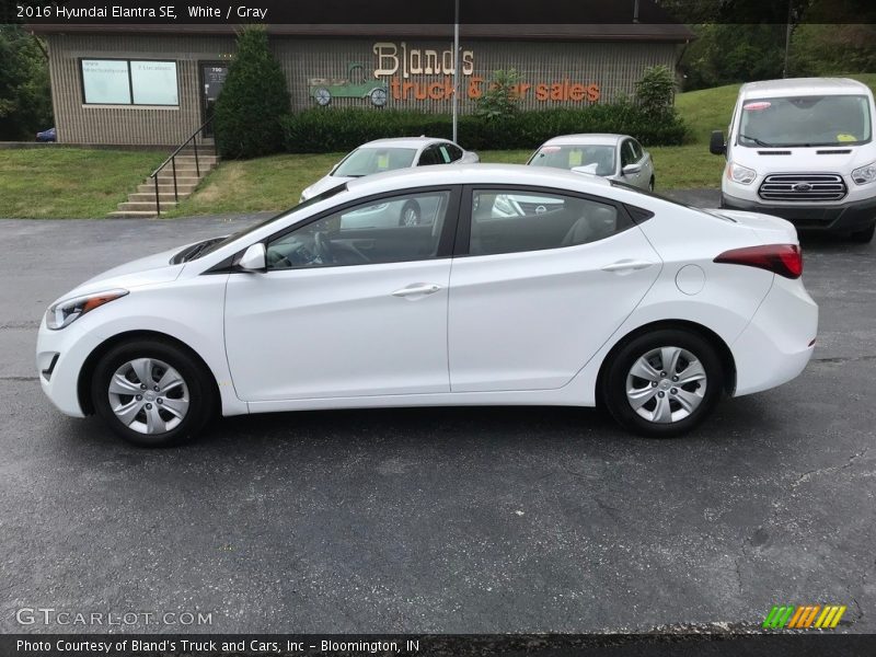 White / Gray 2016 Hyundai Elantra SE