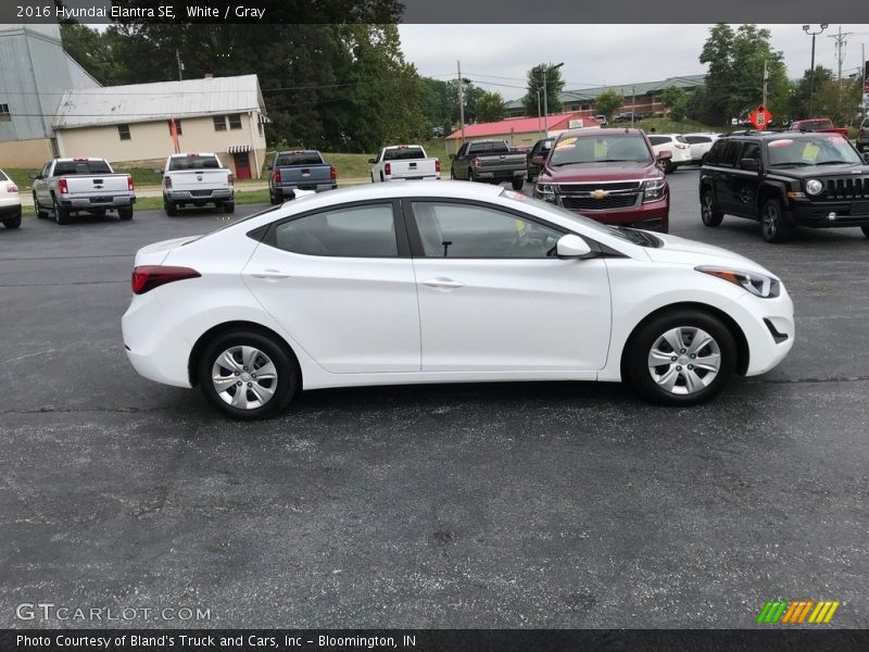 White / Gray 2016 Hyundai Elantra SE