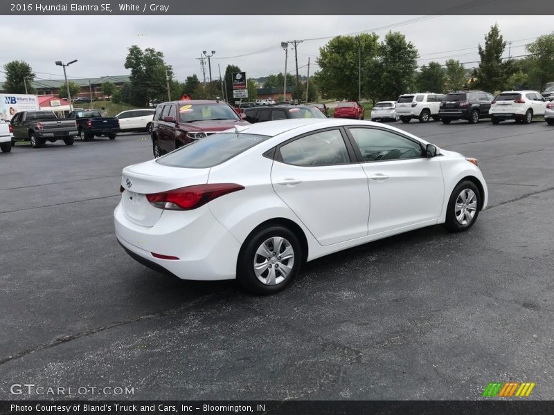 White / Gray 2016 Hyundai Elantra SE