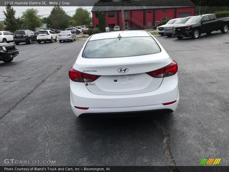 White / Gray 2016 Hyundai Elantra SE