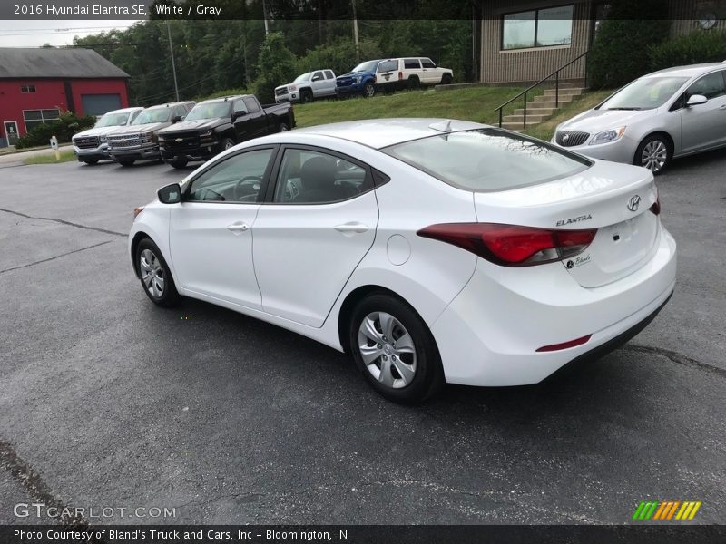 White / Gray 2016 Hyundai Elantra SE