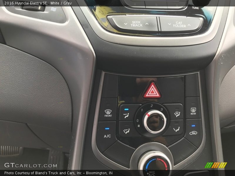 White / Gray 2016 Hyundai Elantra SE