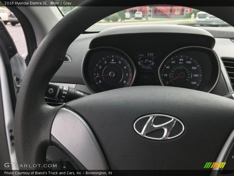 White / Gray 2016 Hyundai Elantra SE