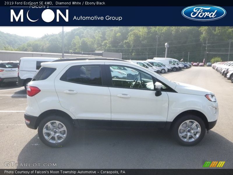 Diamond White / Ebony Black 2019 Ford EcoSport SE 4WD