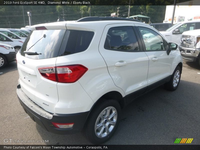 Diamond White / Ebony Black 2019 Ford EcoSport SE 4WD