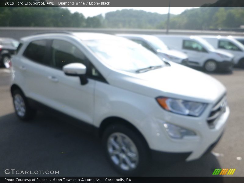 Diamond White / Ebony Black 2019 Ford EcoSport SE 4WD