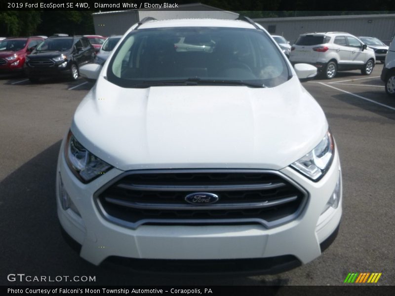 Diamond White / Ebony Black 2019 Ford EcoSport SE 4WD