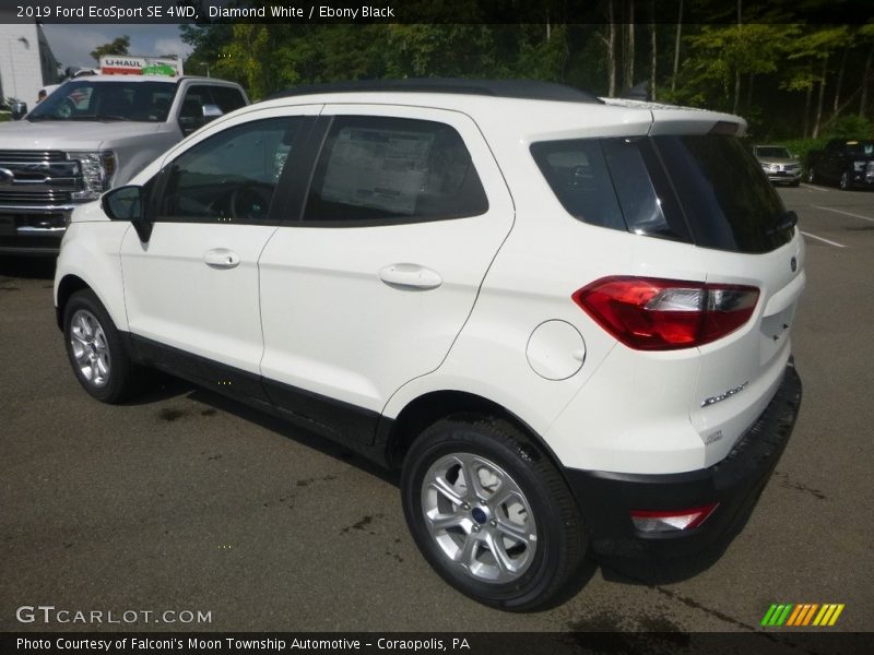 Diamond White / Ebony Black 2019 Ford EcoSport SE 4WD