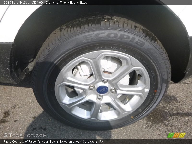 Diamond White / Ebony Black 2019 Ford EcoSport SE 4WD