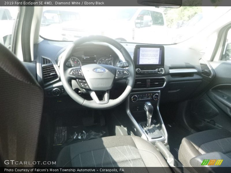 Diamond White / Ebony Black 2019 Ford EcoSport SE 4WD