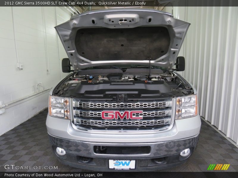Quicksilver Metallic / Ebony 2012 GMC Sierra 3500HD SLT Crew Cab 4x4 Dually