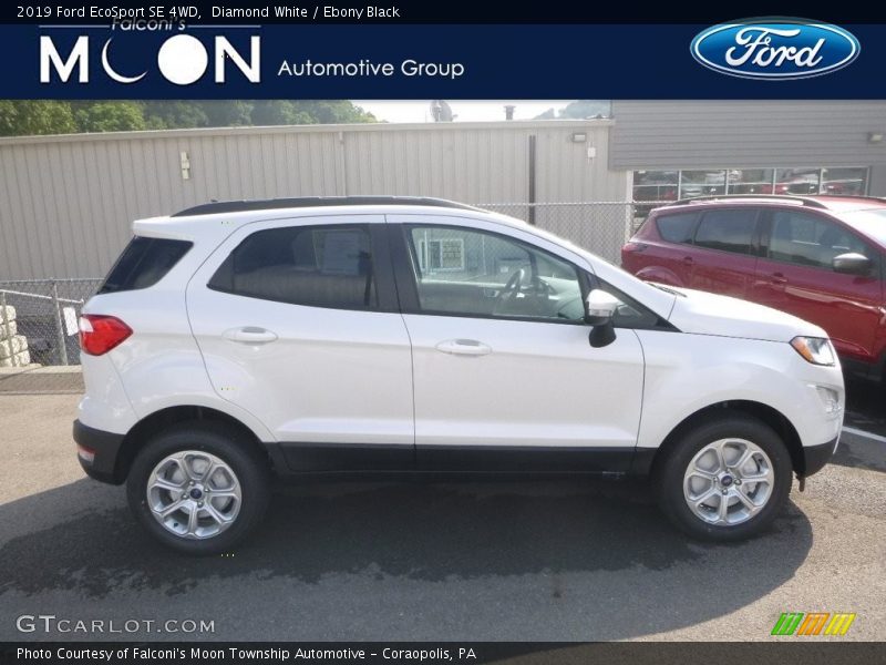 Diamond White / Ebony Black 2019 Ford EcoSport SE 4WD