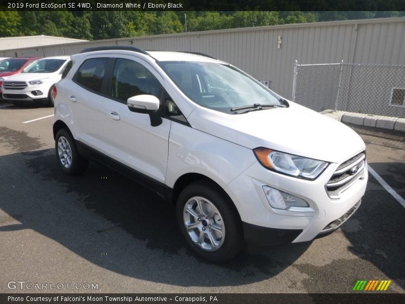 Diamond White / Ebony Black 2019 Ford EcoSport SE 4WD