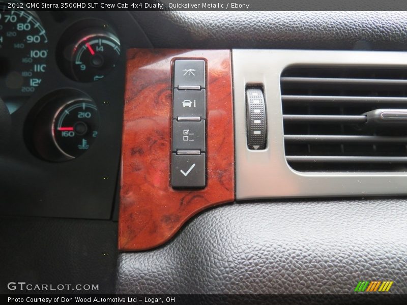 Quicksilver Metallic / Ebony 2012 GMC Sierra 3500HD SLT Crew Cab 4x4 Dually