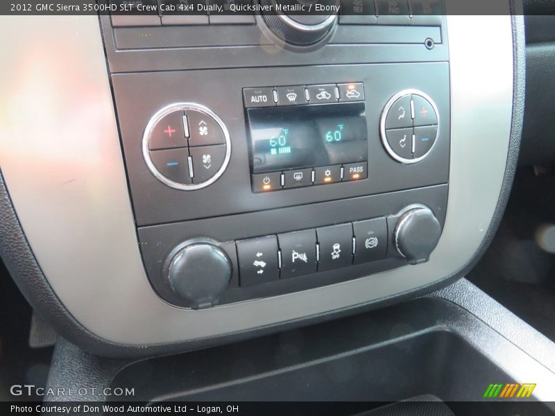 Quicksilver Metallic / Ebony 2012 GMC Sierra 3500HD SLT Crew Cab 4x4 Dually
