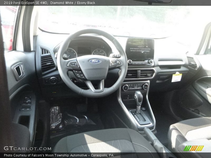 Diamond White / Ebony Black 2019 Ford EcoSport SE 4WD