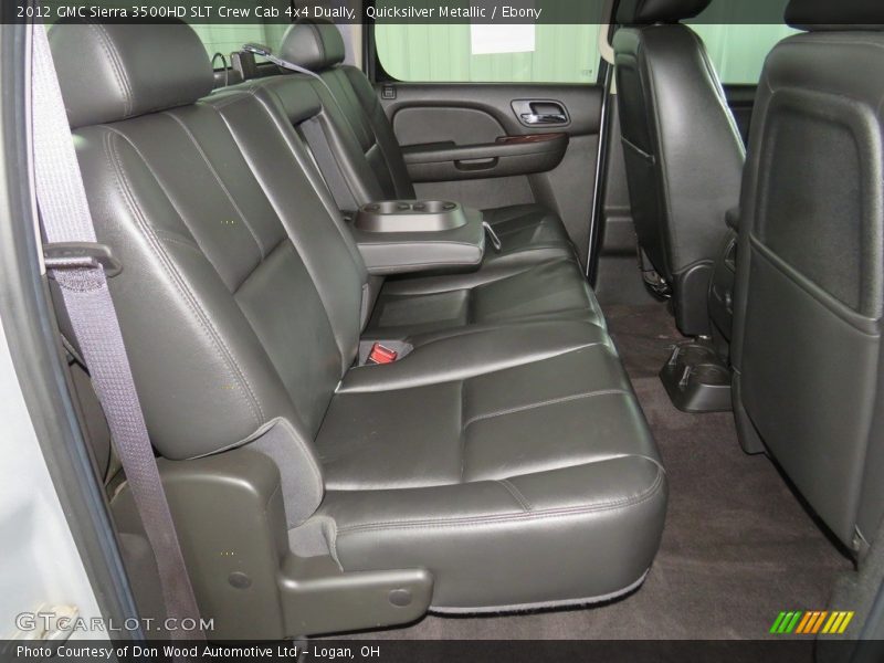 Quicksilver Metallic / Ebony 2012 GMC Sierra 3500HD SLT Crew Cab 4x4 Dually