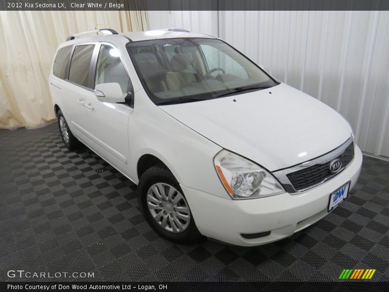 Clear White / Beige 2012 Kia Sedona LX