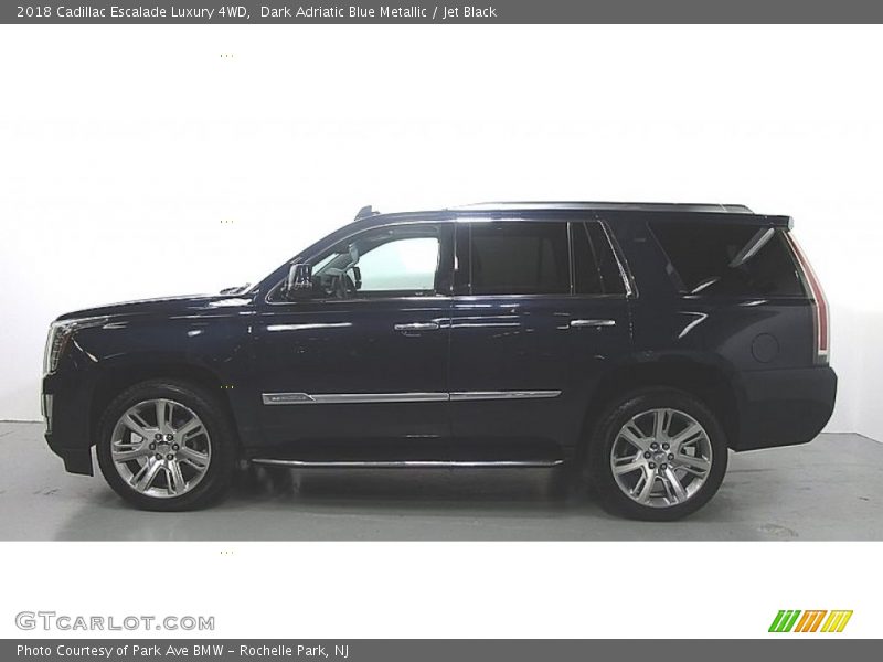Dark Adriatic Blue Metallic / Jet Black 2018 Cadillac Escalade Luxury 4WD